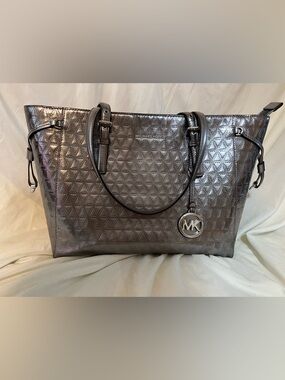 Michael Kors Metallic Gray Metallic Bag